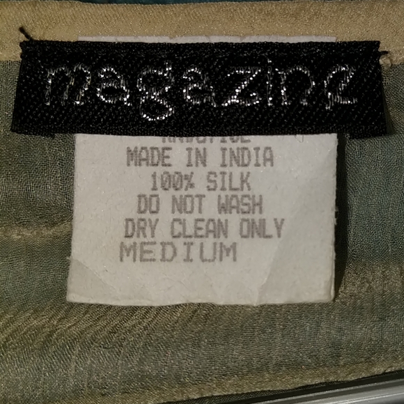 Boho Sheer gold silk embellished long sleeve top - Picture 7 of 10